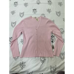 MAX STUDIO Pink Button Up Sweater - New with tags!